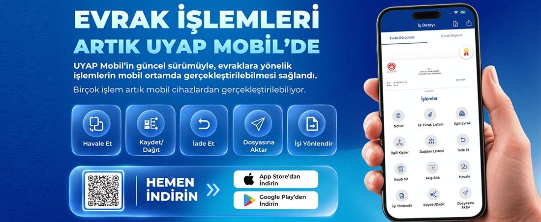 Evrak İşlemleri Artık UYAP Mobil'de